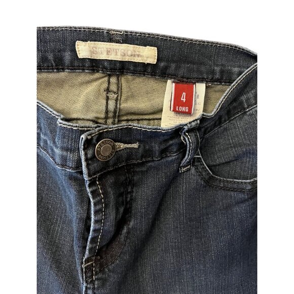 Stetson Womens Dark Wash Denim Jeans Size 4 Long Straight Leg 514 - Picture 4 of 15